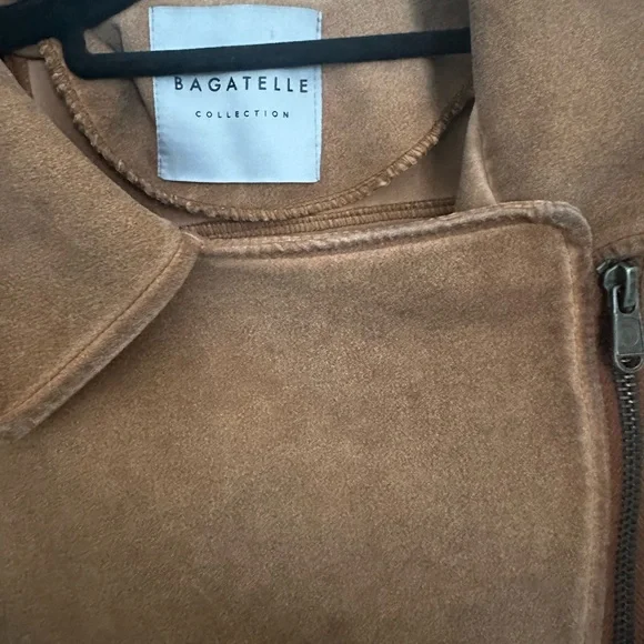 Bagatelle Tan sude feel Jacket size small chest 34” L 22 - Picture 3 of 6